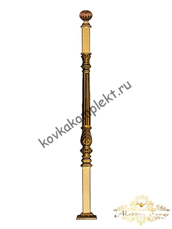 Столб кованый для перил 4 х 4 х 140 см (арт. 1908)